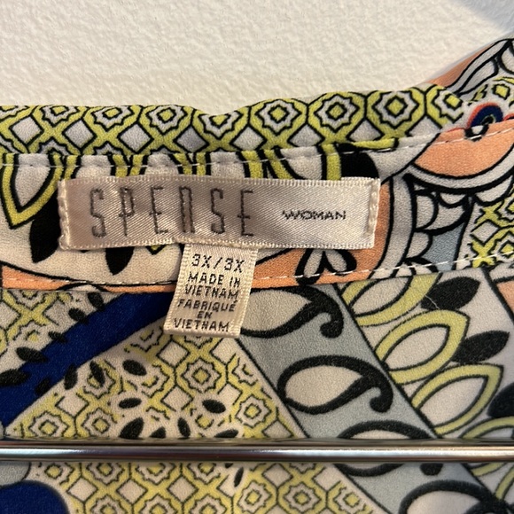 Spense brand women’s button down dress size 3X multicolored - Picture 5 of 5